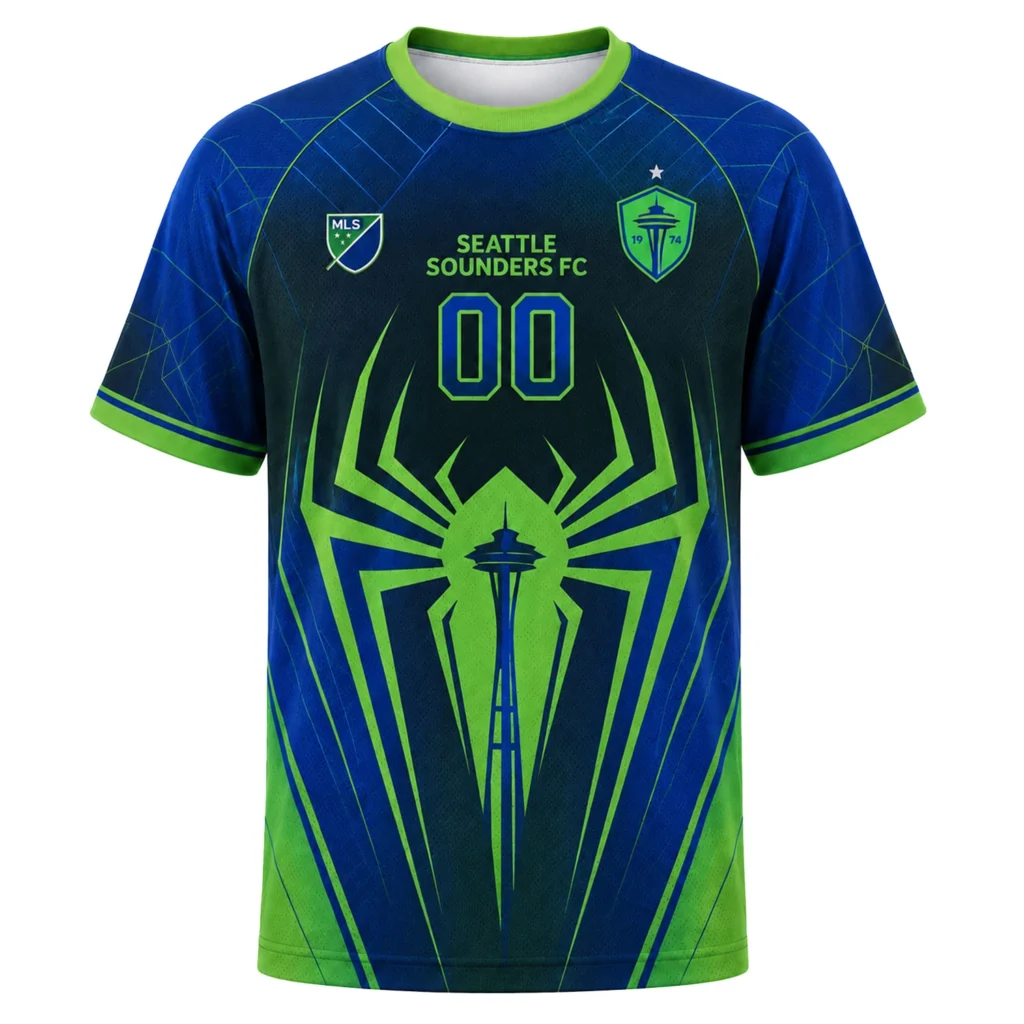 Seattle Sounders Spider Man Jersey – Vibrant Web Edition