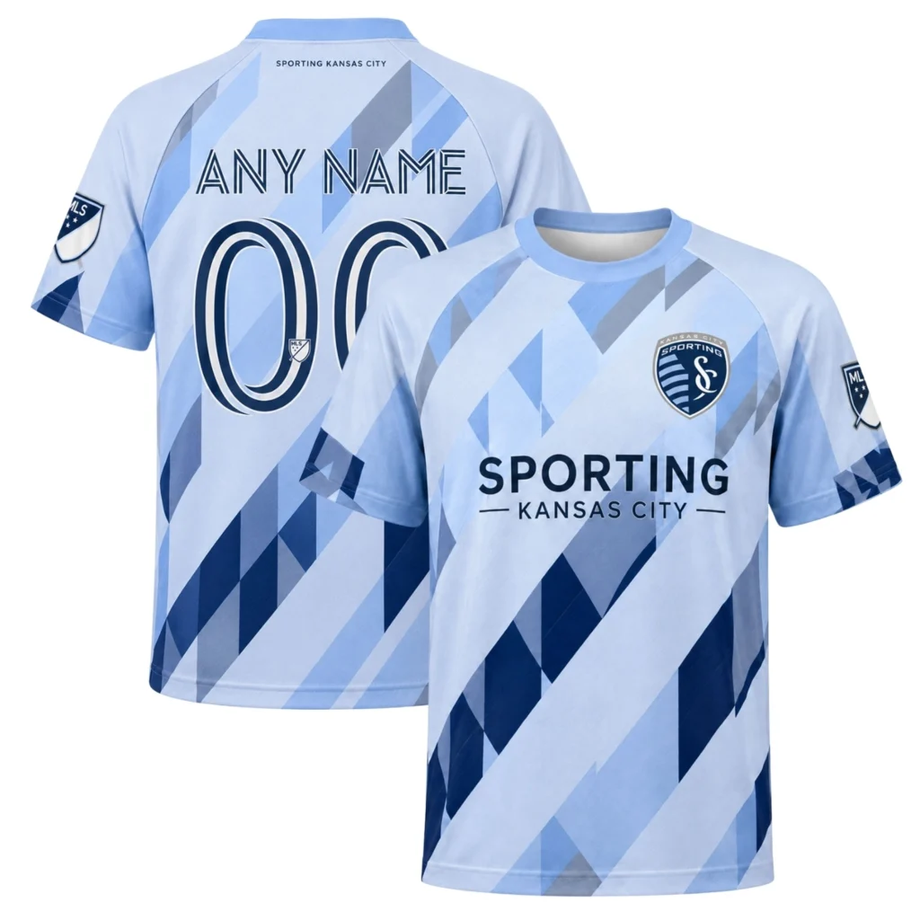 Sporting KC Custom Jersey Brilliant Geometric Style