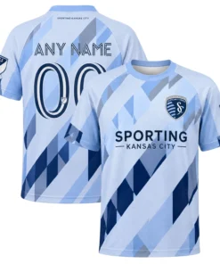 Sporting KC Custom Jersey Brilliant Geometric Style