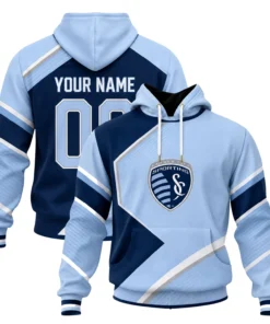 Sporting KC Fan Hoodie Custom Stunning Color Block Design