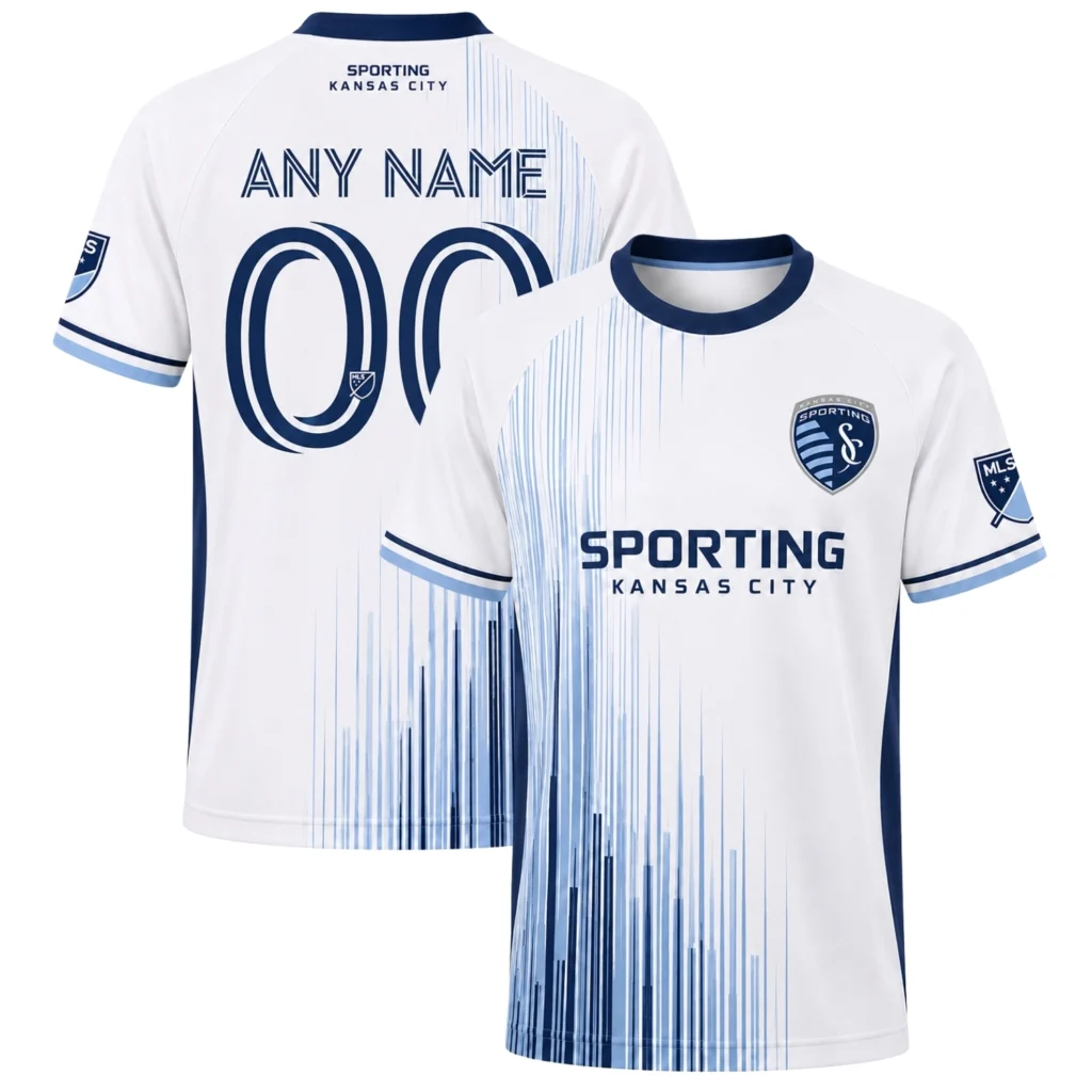 Sporting KC Fan Jersey Custom Vibrant Vertical Lines