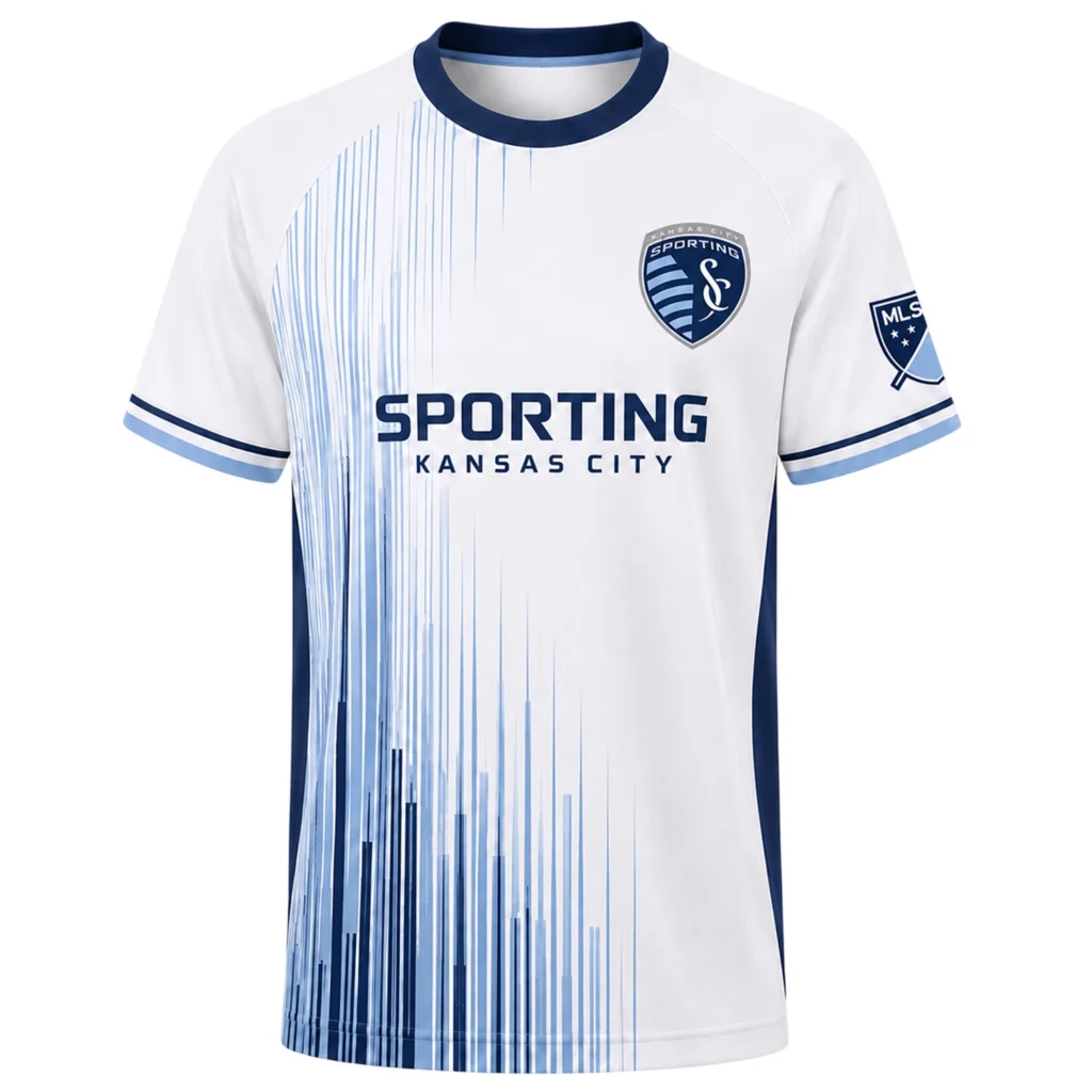 Sporting KC Fan Jersey Custom Vibrant Vertical Lines