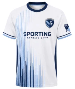 Sporting KC Fan Jersey Custom Vibrant Vertical Lines
