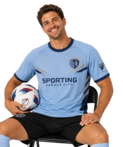 Sporting KC Soccer Jersey Custom Elite Linear Style