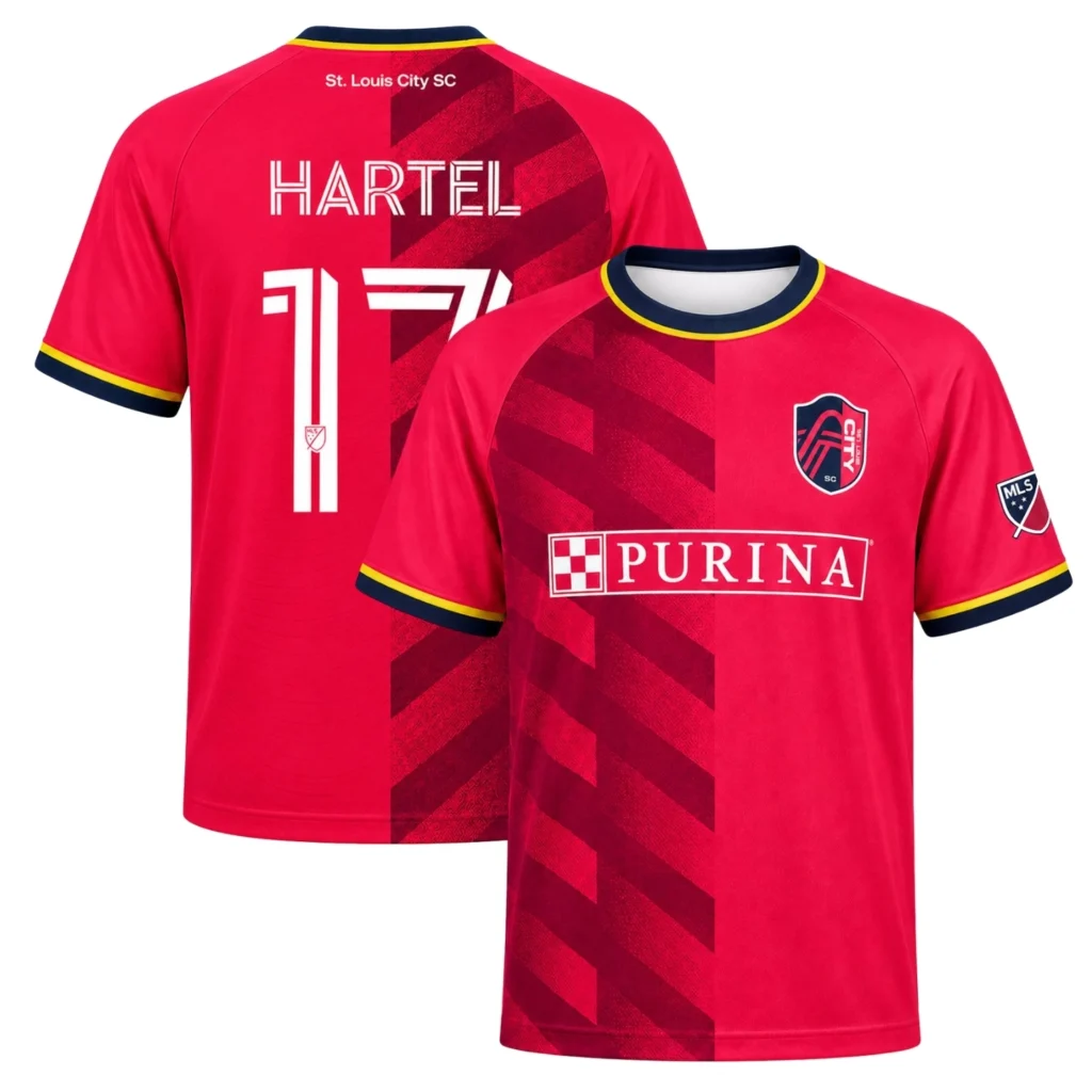 St. Louis City Hartel Jersey Vibrant Stripe Design