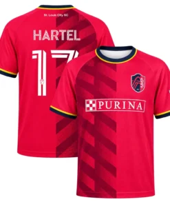 St Louis City Hartel Jersey Vibrant Stripe Design