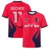St Louis CITY SC Becher Jersey Elite Red Wave