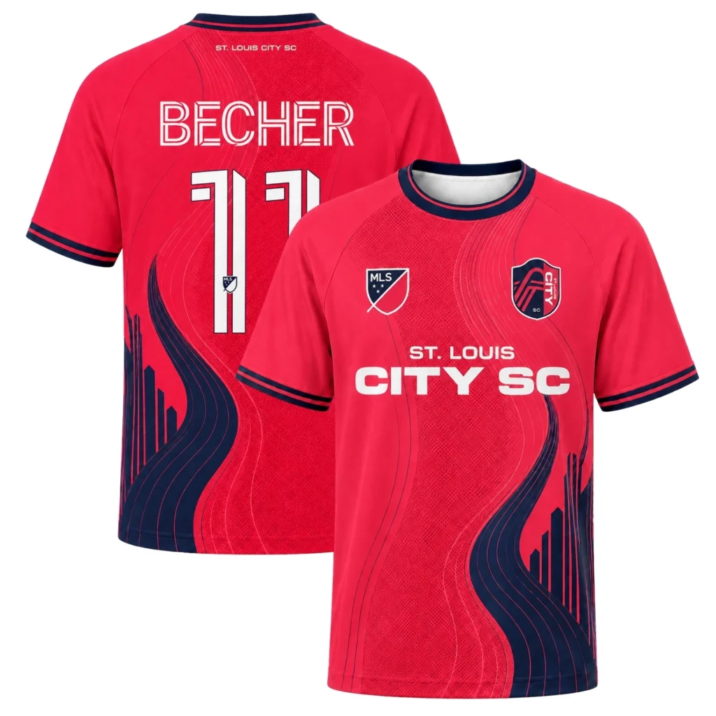 St. Louis CITY SC Becher Jersey Elite Red Wave