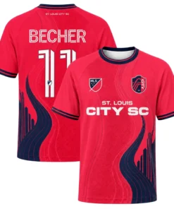 St Louis CITY SC Becher Jersey Elite Red Wave