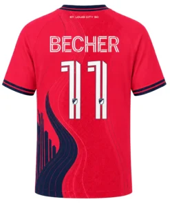 St Louis CITY SC Becher Jersey Elite Red Wave
