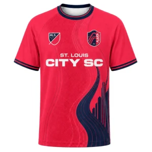 St Louis CITY SC Becher Jersey Custom Elite Red Wave