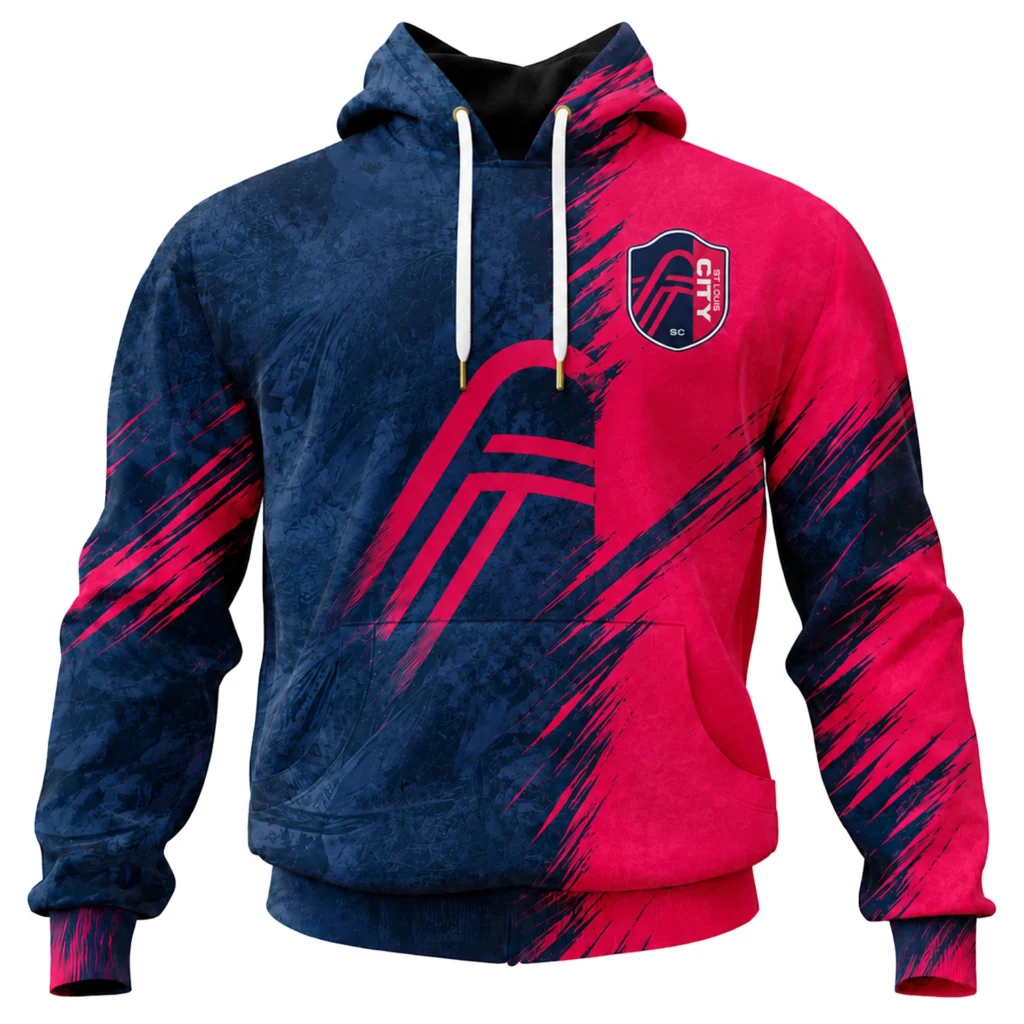 St Louis CITY SC Hoodie Custom Vibrant Split Color Style