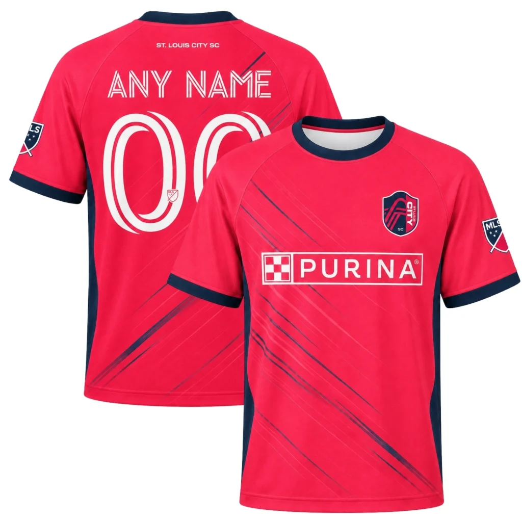 St. Louis City Soccer Jersey – Vibrant Custom Red