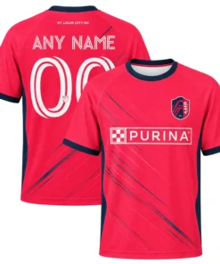 St. Louis City Soccer Jersey – Vibrant Custom Red