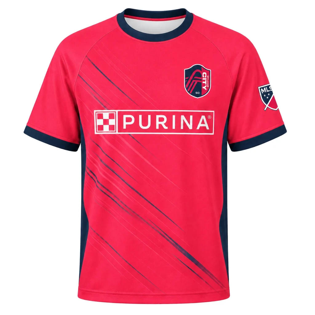 St. Louis City Soccer Jersey – Vibrant Custom Red