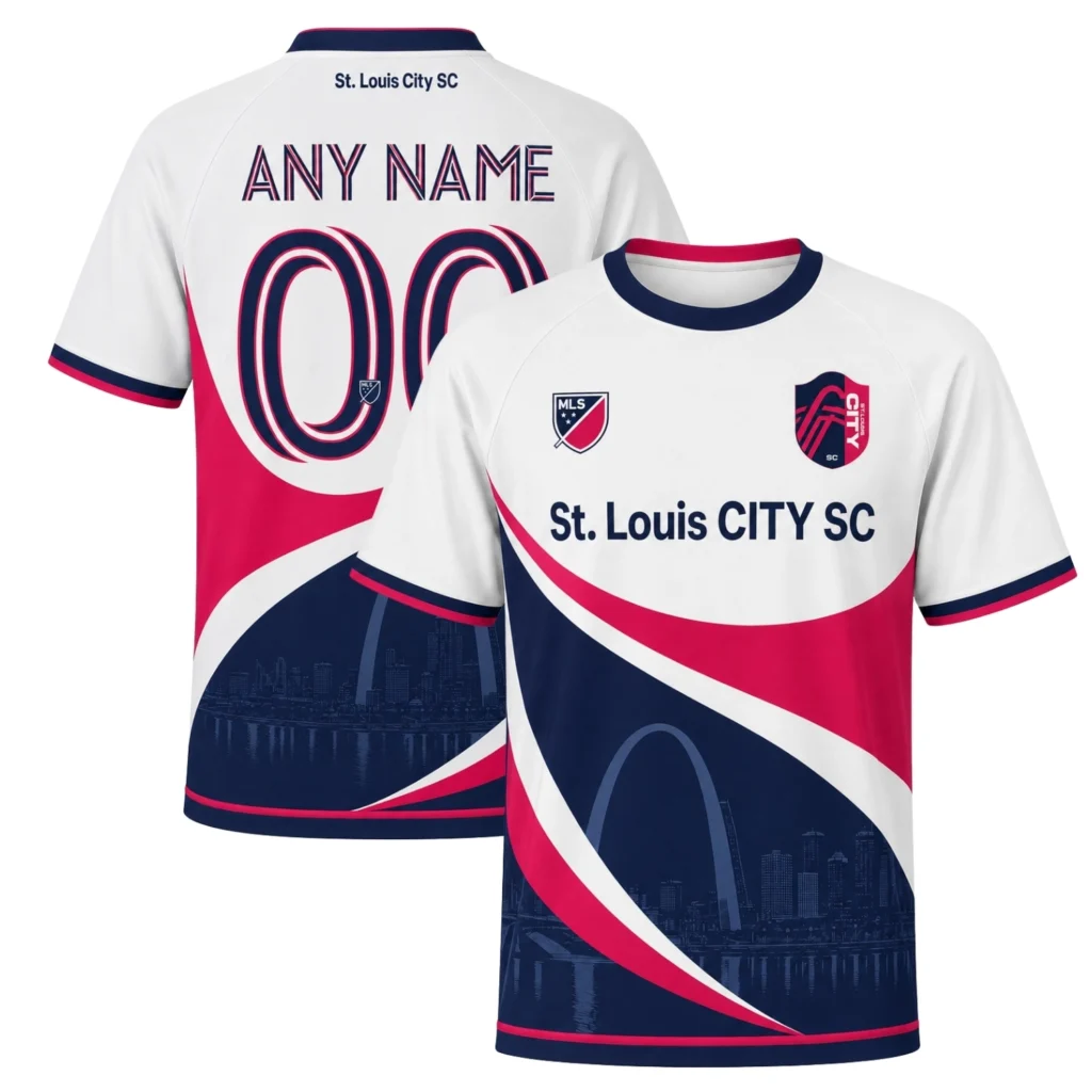 STL City SC Soccer Jersey – Vibrant Personalized Red & Blue