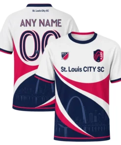 STL City SC Soccer Jersey – Vibrant Personalized Red & Blue