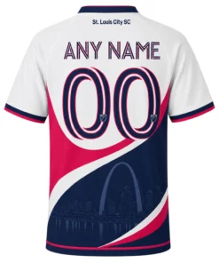 STL City SC Soccer Jersey – Vibrant Personalized Red & Blue