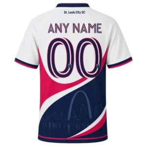 STL City SC Soccer Jersey – Vibrant Personalized Red & Blue