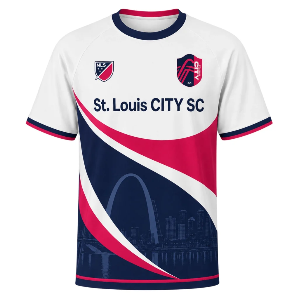 STL City SC Soccer Jersey – Vibrant Personalized Red & Blue