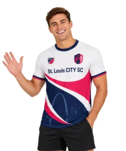 STL City SC Soccer Jersey – Vibrant Personalized Red & Blue