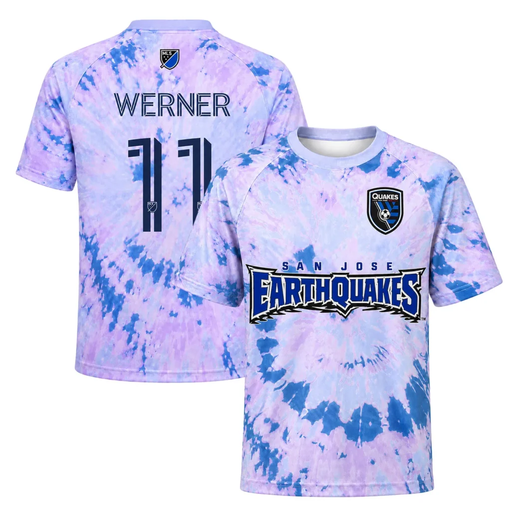 Timo Werner Quakes Soccer Jersey Bold Tie Dye