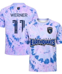 Timo Werner Quakes Soccer Jersey Bold Tie Dye Edition
