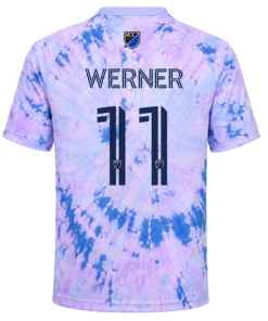 Timo Werner Quakes Soccer Jersey Bold Tie Dye Edition