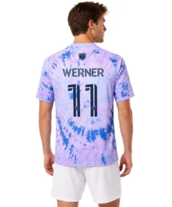 Timo Werner Quakes Soccer Jersey Bold Tie Dye Edition