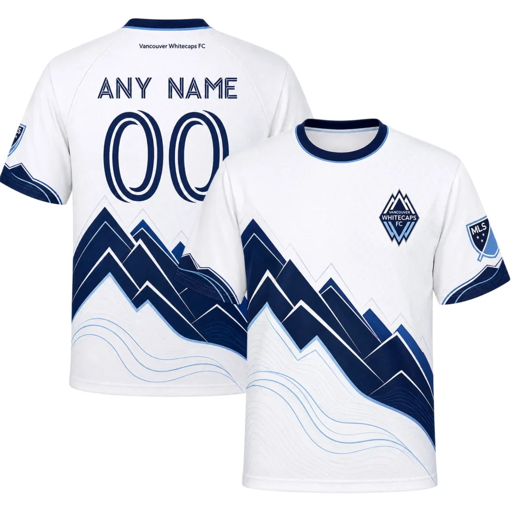 Vancouver Whitecaps FC Custom Jersey – White Navy Delightful Style