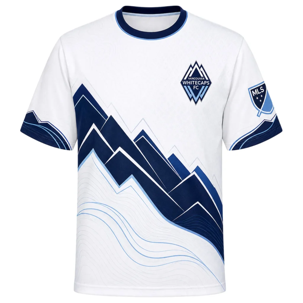Vancouver Whitecaps FC Custom Jersey – White Navy Delightful Style