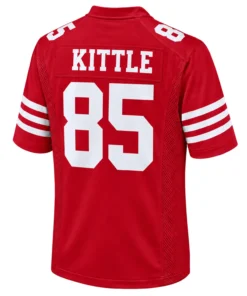 49ers George Kittle Jersey Powerful Scarlet Home Style