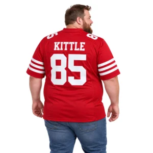 49ers George Kittle Jersey Powerful Scarlet Home Style