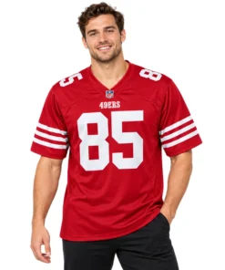 49ers George Kittle Jersey Powerful Scarlet Home Style