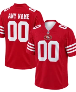 49ers Red Jersey Custom Powerful Classic Game Style