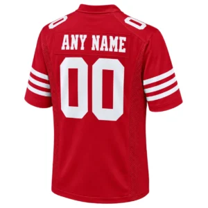 49ers Red Jersey Custom Powerful Classic Game Style