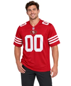 49ers Red Jersey Custom Powerful Classic Game Style