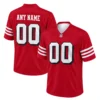49ers Scarlet Jersey Custom Vibrant Alternate Game