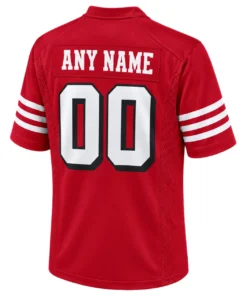 49ers Scarlet Jersey Custom Vibrant Alternate Game