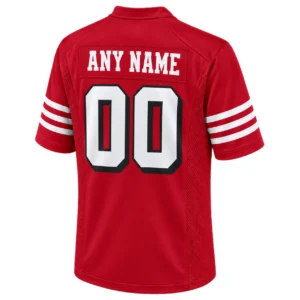 49ers Scarlet Jersey Custom Vibrant Alternate Game