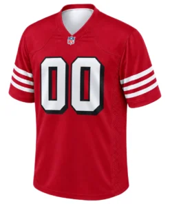 49ers Scarlet Jersey Custom Vibrant Alternate Game