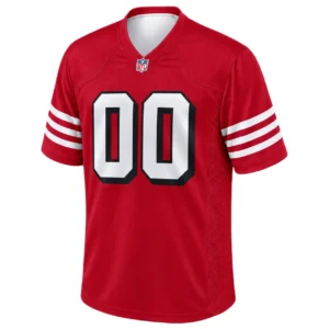 49ers Scarlet Jersey Custom Vibrant Alternate Game