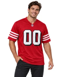 49ers Scarlet Jersey Custom Vibrant Alternate Game