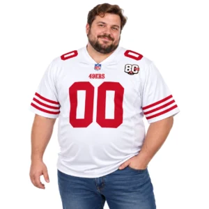 49ers White 80th Anniversary Jersey Dynamic Game Style