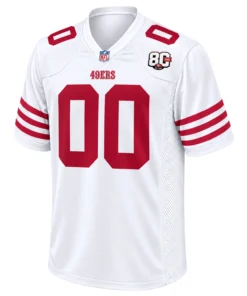 49ers White 80th Anniversary Jersey Dynamic Game Style