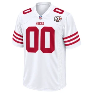 49ers White 80th Anniversary Jersey Dynamic Game Style