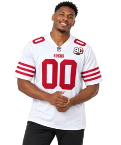49ers White 80th Anniversary Jersey Dynamic Game Style