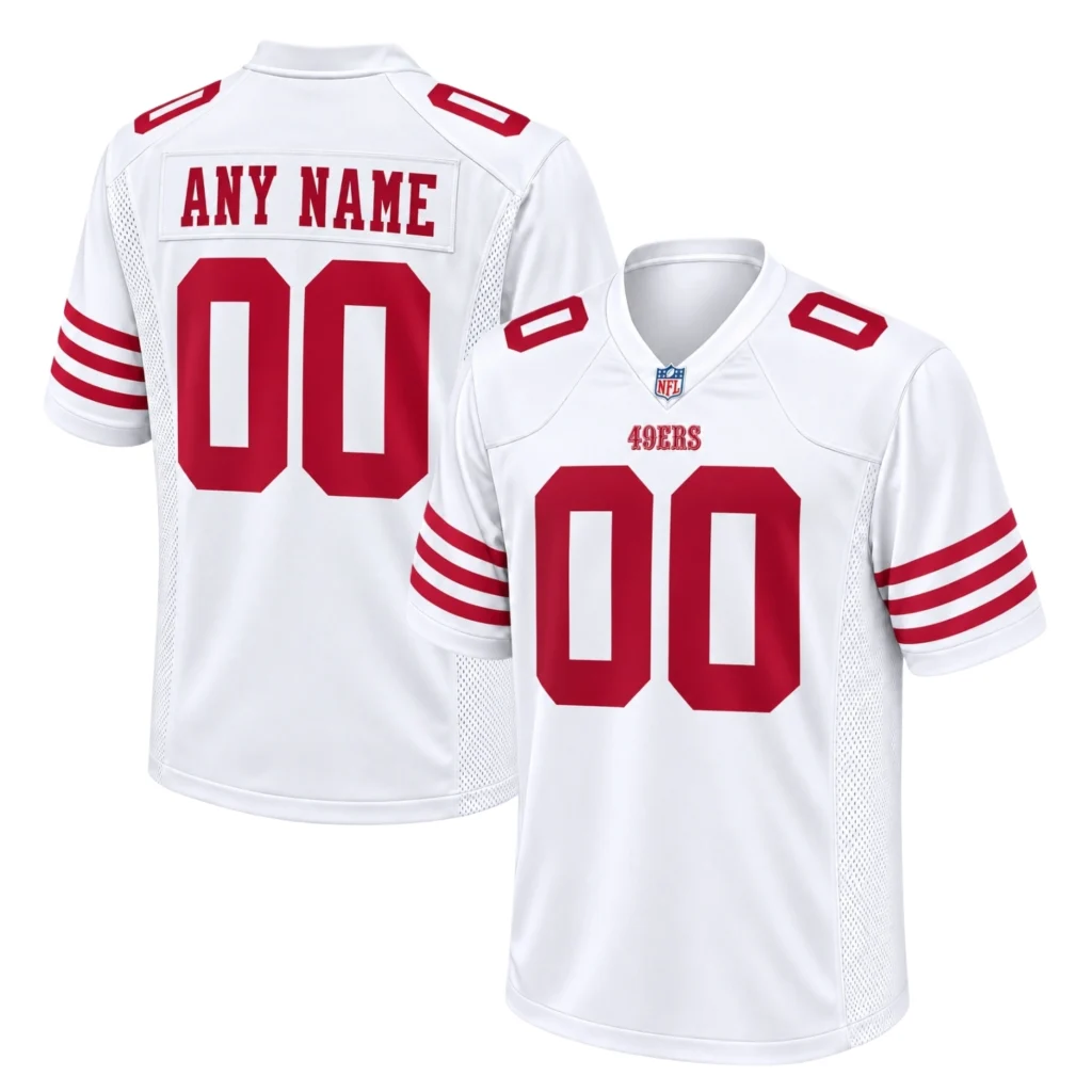 49ers White Football Jersey Remarkable Game Look