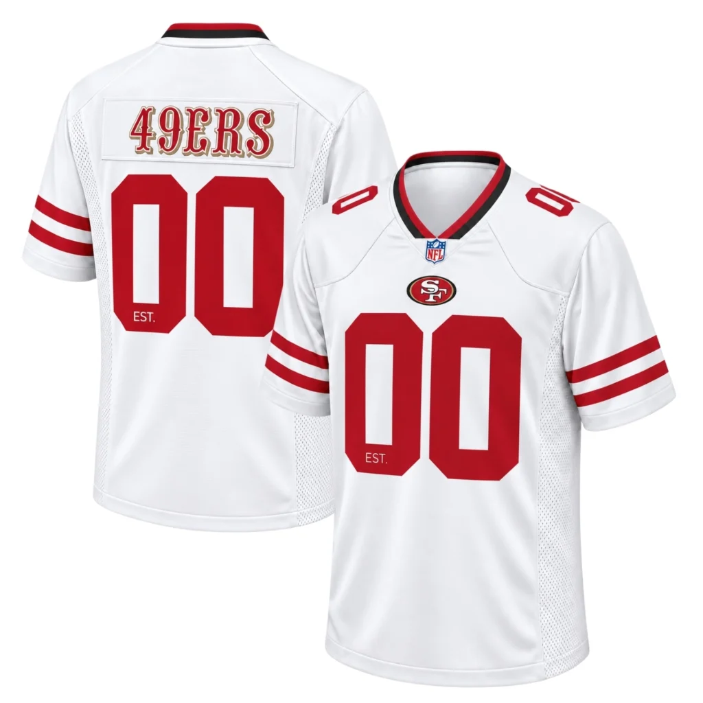 49ers White Jersey Custom Remarkable Game Style