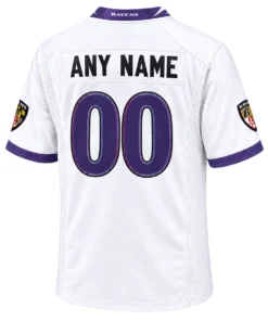 7XL Custom Baltimore Ravens White Jersey Fan Gift Energetic